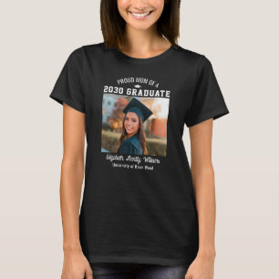 T-shirt Mère fière Senior Personnalisé Année Diplômé Photo