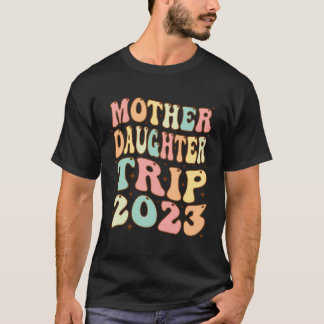 T-shirt Mère Fille Voyage 2023 Vacances en famille Maman D