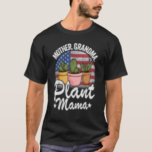 T-shirt Mère grand-mère Plante Mama American Flag Gardener