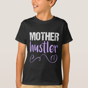 T-shirt Mère Hustler Citation Purple _ Maman Vie Dire Funn