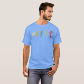 T-shirt Mère jouant avec bébé Evolution vintage (Devant entier)