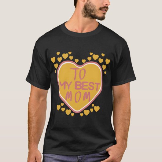 T-shirt mère jour jaune amour garçon (Devant)
