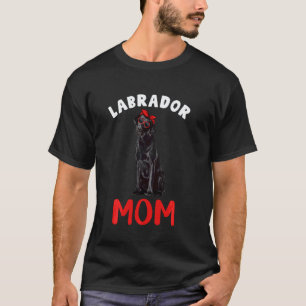 T-shirt Mère Labrador noir Labrador Maman Chien Retriever