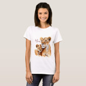 T-shirt Mère Lion et la fête de sa mère (Devant entier)