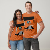 T-shirt Mère Mains mobiles Cyan Orange Noir (Unisexe)