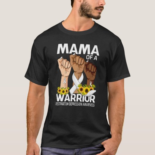 T-shirt Mère Mâle D'Un Guerrier Postpartum Dépression Awar (Devant)