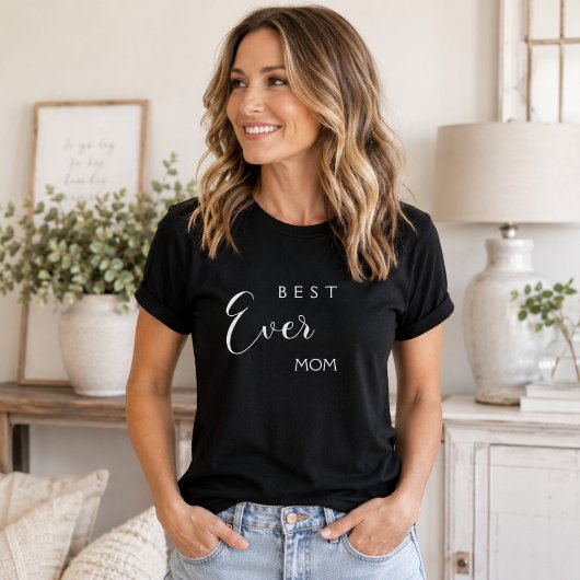 T-shirt Mère maman la meilleure noire