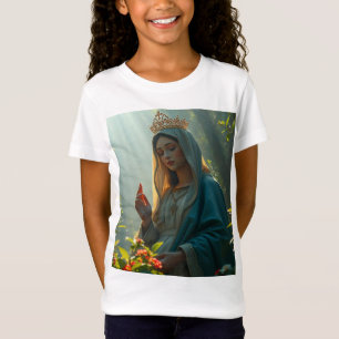 T-Shirt Mère Marie Reine du Ciel Tee - shirt de fille