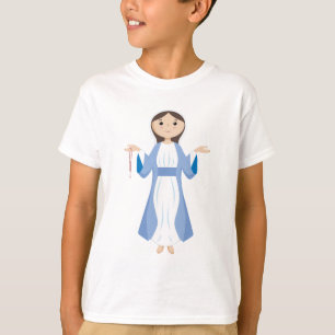 T-shirt Mère Mary avec le chapelet