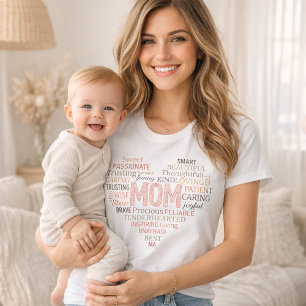 T-shirt Mère mère coeur mot art