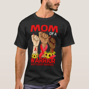 T-shirt Mère Mère D'Un Guerrier Maladie Cardiaque Sensibil