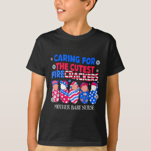T-shirt Mère par infirmière drapeau patriotique américain