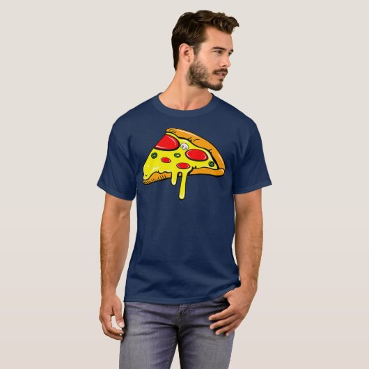 T-shirt Mère Père Fille Pizza Slice Matching (Devant entier)