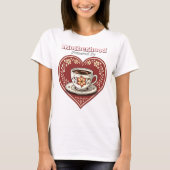 T-shirt Mère : Powered By Love and Coffee - Folk Art (Devant)