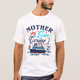 T-shirt Mère Son Croisière 2023 Famille Vacances Maman Fil