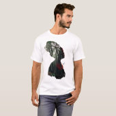T-shirt Mère Terre Femme et Forêt Double exposition (Devant entier)