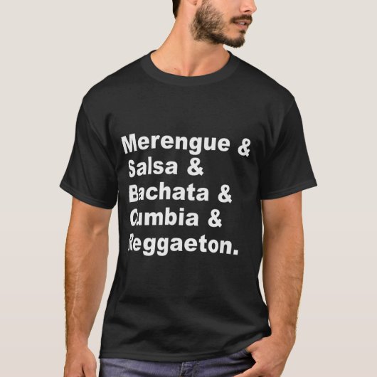 T-shirt Merengue Salsa Bachata Cumbia Reggaeton Latin Mus (Devant)