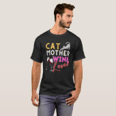 T-shirt Mères de chat Buveuse de vin (Devant entier)