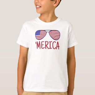 T-shirt Merica 4 juillet lunettes