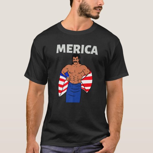 T-shirt Merica American Mullet Business In Front Party In (Devant)