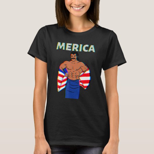 T-shirt Merica American Mullet Business In Front Party In (Devant)
