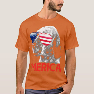 T-shirt Mérica Anglais Setter Drapeau Américain (2)