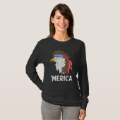 T-shirt Merica Bald Eagle 4 juillet Patriotique Américain  (Devant entier)