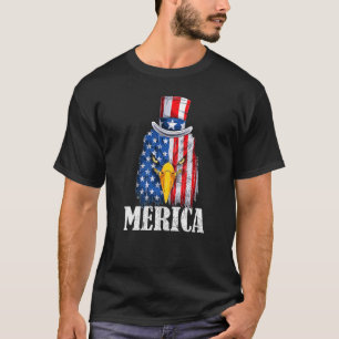 T-shirt Merica Bald Eagle Fête de l'Indépendance Quatrième