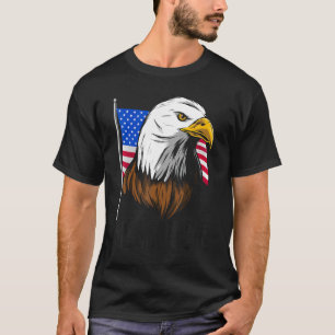 T-shirt Merica Bald Eagle Fête de l'Indépendance Quatrième