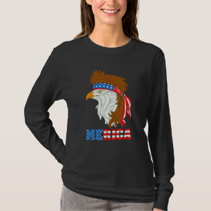 T-shirt Merica Bald Eagle Mullet Fête de l'indépendance am