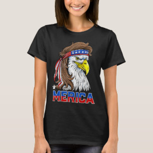 T-shirt Merica Eagle Mullet 4 juillet Hommes Femmes Améric