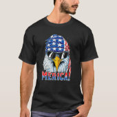 T-shirt Merica Eagle Mullet Drapeau américain Anciens comb (Devant)