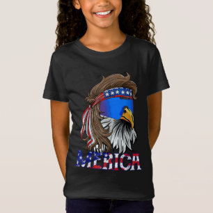 T-Shirt Merica Eagle Mullet Drapeau Américain États-Unis H