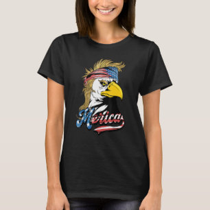 T-shirt Merica Eagle Mullet Drapeau Américain Hommes 4 ème
