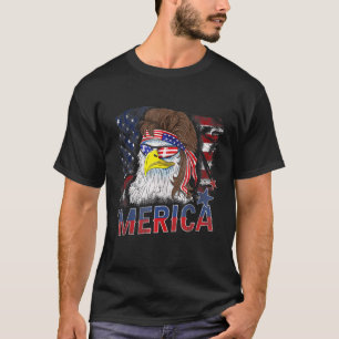 T-shirt Merica Eagle Mullet Us Drapeau 4 juillet patriotiq