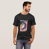 T-shirt Merica Eagle Mullets 80s Hairstyle Pride (Devant entier)