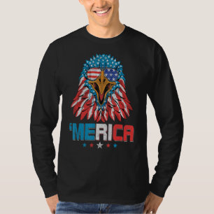 T-shirt Merica Eagle Patriotique Américain Drapeau 4 De Ju