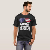T-shirt Merica Funny 4 juillet Drapeau Américain USA Améri (Devant entier)