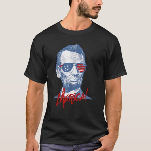T-shirt Merica Lincoln 4 juillet Anciens Combattants ou Jo (Devant)