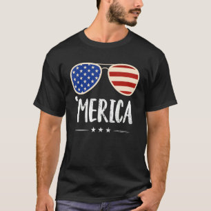 T-shirt Merica Lunettes de soleil 4 juillet Garçons Filles