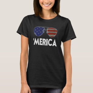 T-shirt Merica Lunettes de soleil 4 juillet Garçons Filles