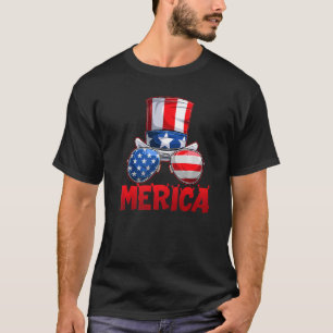 T-shirt Merica Lunettes de soleil 4 juillet Patriotique Ho