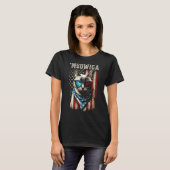 T-shirt Merica Patriotic Siamese Cat Meowica 4th of July C (Devant entier)