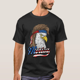 T-shirt Merica Patriotique Usa Eagle De Liberté 4 Juil