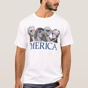 T-shirt Merica Pères fondateurs Patriotique 4 juillet Meri