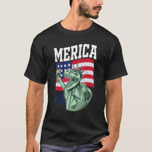 T-shirt Merica Rex Statue De La Liberté Fête De L'Indépend