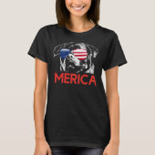 T-shirt Merica Rottweiler Drapeau américain à 5 (Devant)