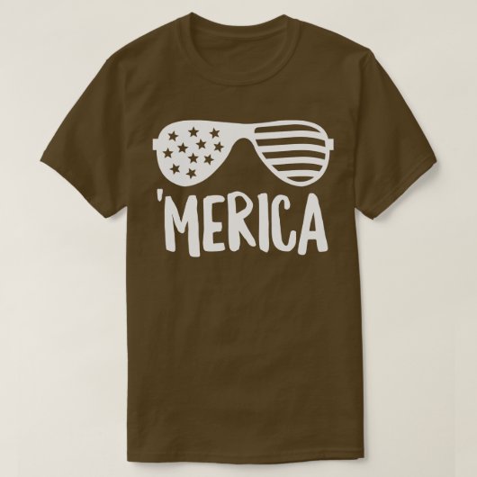 T-shirt Merica Shades White (Design devant)