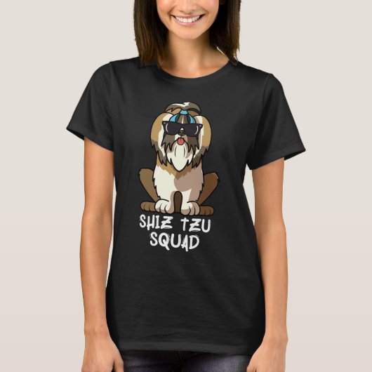 T-shirt Merica Shih Tzu Chien Maman Chien Papa Papa Aime R (Devant)