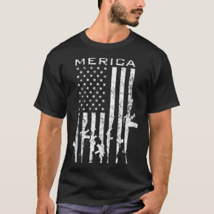 T-shirt MERICA - USA 2ème Amendement - Funny Pro Gun Ameri